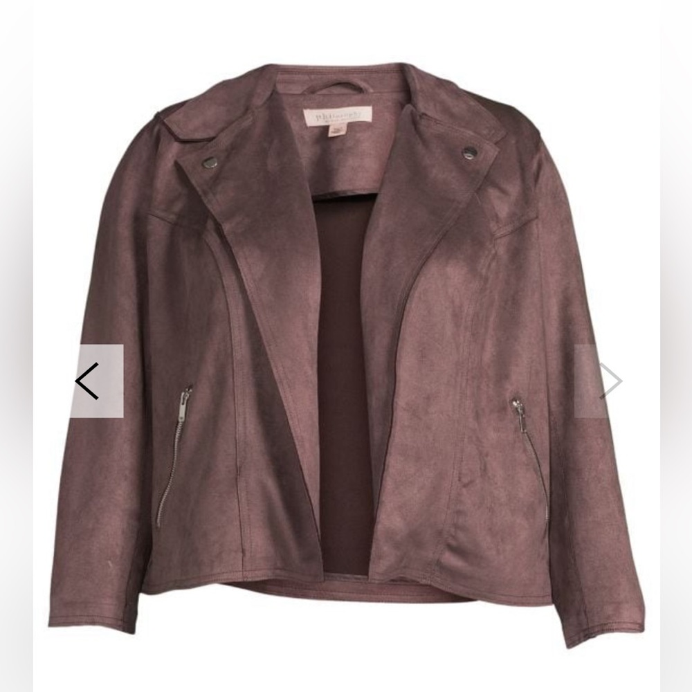 😍 🔜 2SELL😇Plus size 2x Faux Suede Moto Jacket by Philosophy